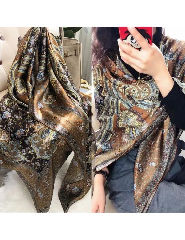 Foulard Cheveux Femme Carré Soie LIA Economisez 