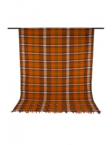 Plaid Orange style année 70 les ctes