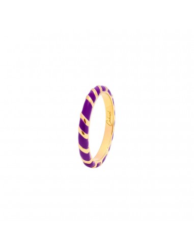 Bague anneau Aimée en vermeil et laque purple Cabirol JUSQU'A -70%! 