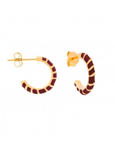 Boucles d’oreilles mini créoles Aimée en vermeil laqué bordeaux Cabirol 50-70% off 