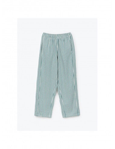 Pantalon en denim rayé vert de la marque