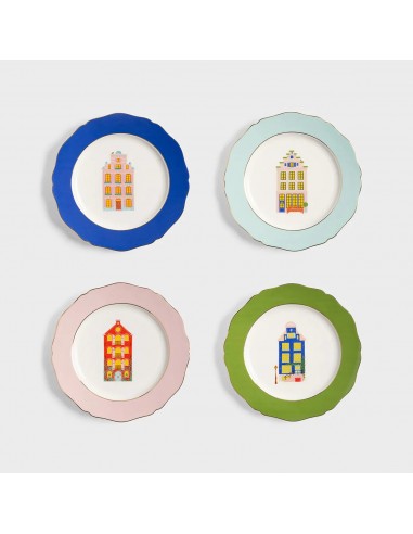 Assiette Canal House lot de 4 assiettes soldes