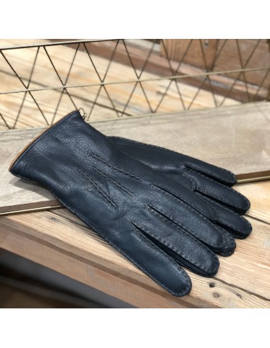 Gants Homme en Cuir lisse - Bleu/Gris acheter