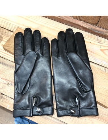 Gants Homme en Cuir lisse - Noir Faites des économies