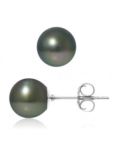 Boucles d'Oreilles Argent Perles de Tahiti pas chere