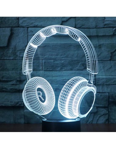 Muziek Hoofdtelefoons 3D Lamp pas cher